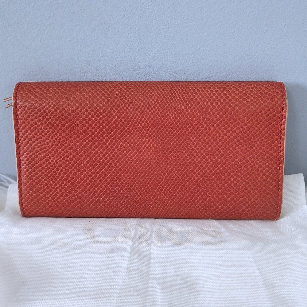 Chloe snake embossed leather flap long wallet w/dusty EUC - Picture 9 of 11